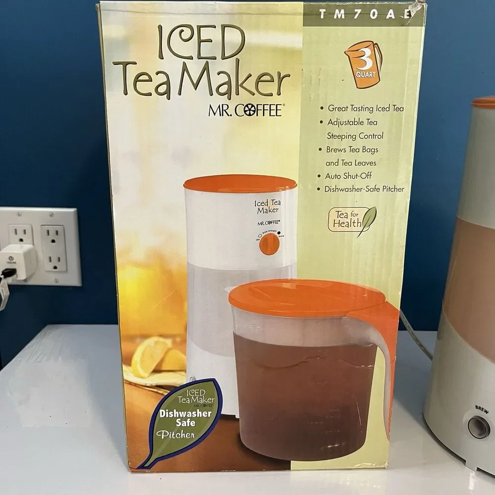 Mr Coffee Iced Tea Maker 3 Quart TM70AE Orange Box + Directions Tested
